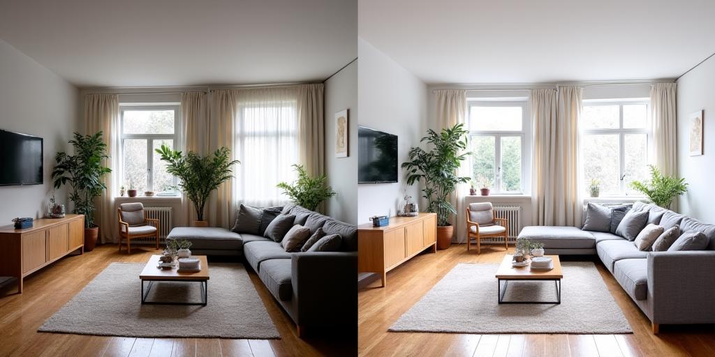 Før og etter bilder av transformert 90-talls leilighet til moderne nordisk hjem på Frogner