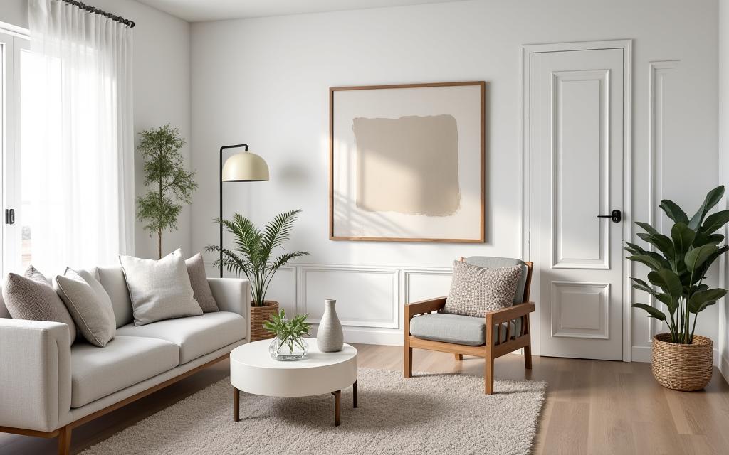 Profesjonell hjemmestaging med moderne styling for optimal salgspresentasjon av bolig